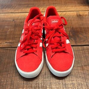 Size 8- Adidas Daily 2.0 Red Sneakers Great Condition